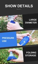 WRELS Folding Water Bottle TPU BPA-Free Collapsible Soft Flask Outdoor Sport Hiking Camping Running Portable Soft Water Bottle