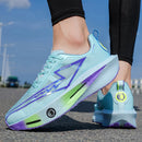 Men's Fashionable Casual and Comfortable Sports Running Shoes - Breathable Fabric Upper, Non-Slip and Wear-Resistant Cushioning Soles, Round-Toe Lace-Up Casual Running Shoes, Suitable for All Seasons