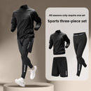 New Summer Running Suit Men's Quick Dry Jacket Suit Fitness Long Sleeve T-shirt Sweatshirt Half Zipper Sports Training
