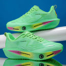 Men's Fashionable Casual and Comfortable Sports Running Shoes - Breathable Fabric Upper, Non-Slip and Wear-Resistant Cushioning Soles, Round-Toe Lace-Up Casual Running Shoes, Suitable for All Seasons